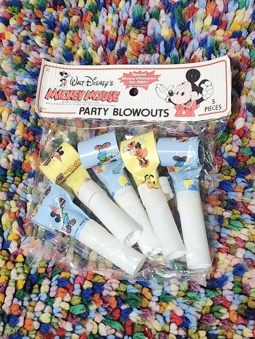 Vintage Walt Disney Mickey and Friends Party Noise Makers New Old Stock Sealed